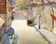 Edouard Manet Rue Mosnier with Flags oil painting artist